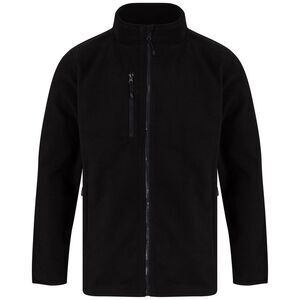 Henbury Unisex Adult Recycled Polyester Fleece Jacket / Black